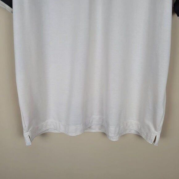 Tasc Performance Size XL Varsity Blocked Pique Polo Short Sleeve Black Bone - Picture 5 of 12